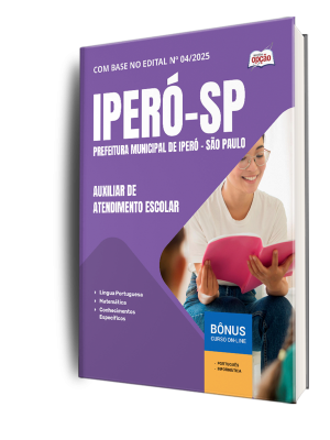 Apostila Prefeitura de Iperó - SP 2025 - Auxiliar de Atendimento Escolar