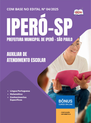 Apostila Prefeitura de Iperó - SP 2025 - Auxiliar de Atendimento Escolar