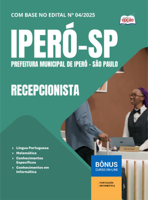 Apostila Prefeitura de Iperó - SP em PDF - Recepcionista