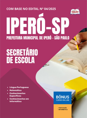 Apostila Prefeitura de Iperó - SP 2025 - Secretário de Escola