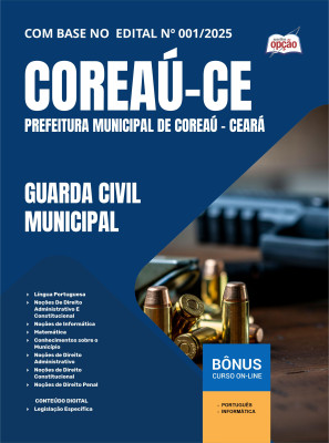 Apostila Prefeitura de Coreaú - CE em PDF - Guarda Civil Municipal 2025