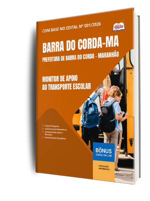 Apostila Prefeitura de Barra do Corda - MA 2025 - Monitor de Apoio ao Transporte Escolar