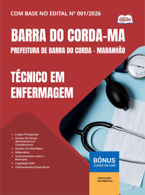 Apostila Prefeitura de Barra do Corda - MA em PDF - Técnico em Enfermagem 2025