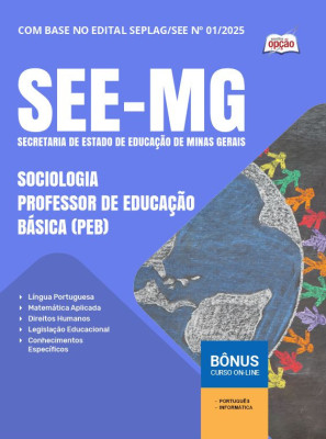 Apostila SEE-MG em PDF - Sociologia - Professor de Educação Básica (PEB)