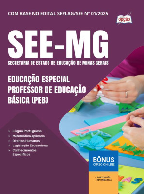 Apostila SEE-MG 2025 - Educação Especial - Professor de Educação Básica (PEB)