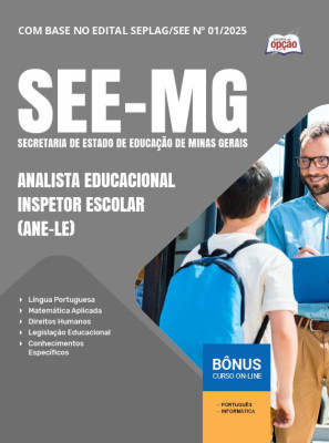 Apostila SEE-MG em PDF - Analista Educacional - Inspetor Escolar (ANE-LE) 2025