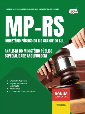 Apostila MP-RS 2025 - Analista do Ministério Público - Especialidade Arquivologia