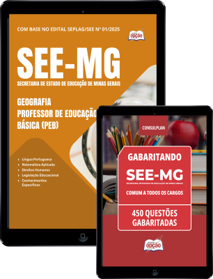 Combo SEE-MG - Geografia - Professor de Educação Básica (PEB)