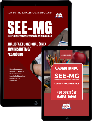 Combo SEE-MG - Analista Educacional (ANE) - Administrativo/Pedagógico