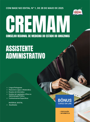 Apostila CREMAM em PDF - Assistente Administrativo 2025