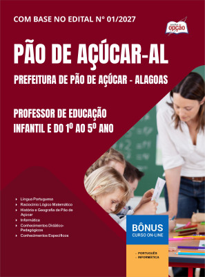 Apostila Prefeitura de Pão de Açúcar - AL 2025 - Professor de Educação Infantil e do 1º ao 5º ano