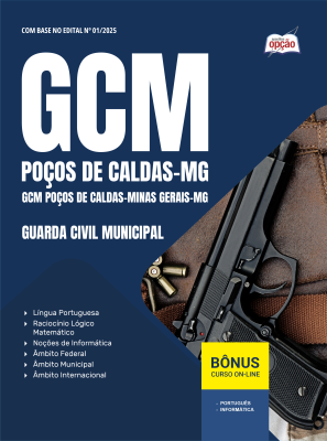 Apostila Prefeitura de Poços de Caldas - MG 2025 - Guarda Civil Municipal