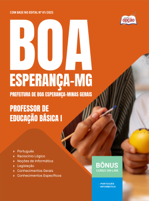 Apostila Prefeitura de Boa Esperança - MG 2025 - Professor de Educação Básica I