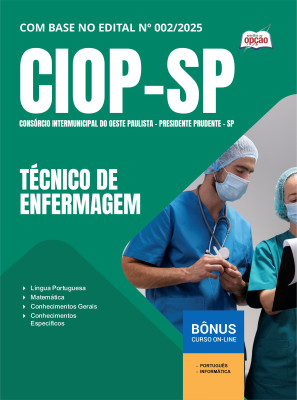 Apostila CIOP em PDF - Técnico de Enfermagem 2025