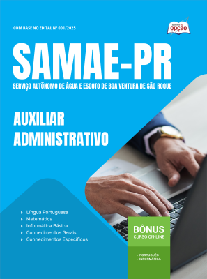 Apostila SAMAE-PR em PDF - Auxiliar Administrativo 2025