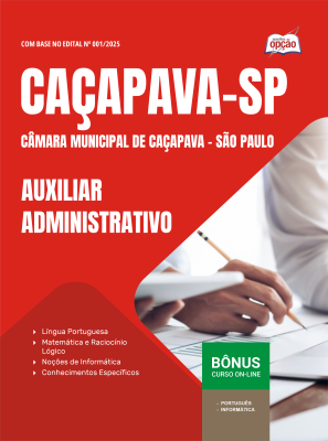 Apostila Câmara de Caçapava - SP em PDF - Agente Administrativo 2025