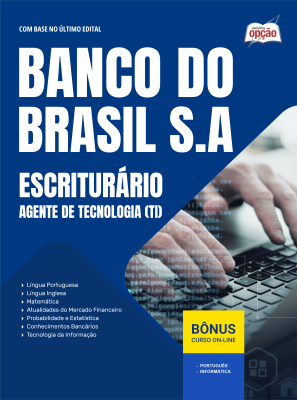 Apostila Banco do Brasil em PDF - Escriturário - Agente de Tecnologia (TI) 2025