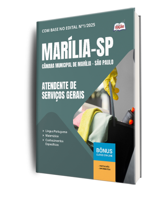 Apostila Câmara de Marília - SP 2025 - Atendente de Serviços Gerais