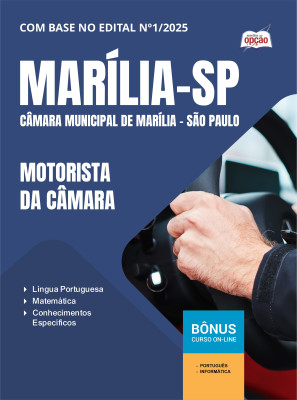 Apostila Câmara de Marília - SP em PDF - Motorista da Câmara 2025