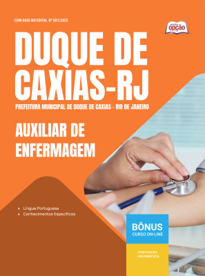 Apostila Prefeitura de Duque de Caxias - RJ 2025 - Auxiliar de Enfermagem
