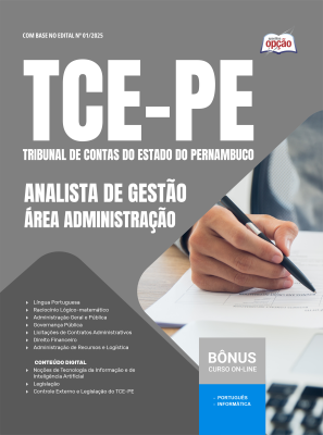 Apostila TCE-PE 2025 - Analista de Gestão - Área Administração