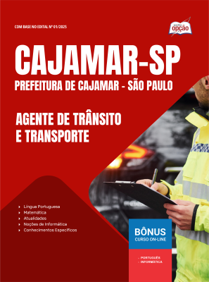 Apostila Prefeitura de Cajamar - SP em PDF - Agente de Trânsito e Transporte