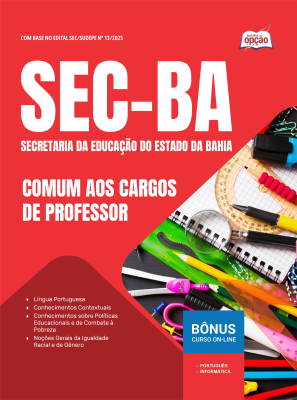 Apostila SEC-BA em PDF - Comum aos Cargos de Professor 2025