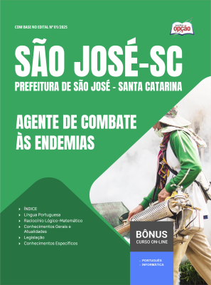 Apostila Prefeitura de São José - SC 2025 - Agente de Combate às Endemias