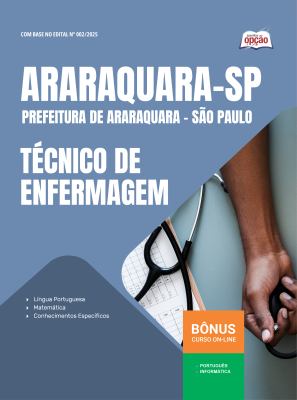 Apostila Prefeitura de Araraquara - SP 2025 - Técnico em Enfermagem