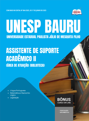 Apostila UNESP 2025 - Assistente de Suporte Acadêmico II (Área de atuação: Biblioteca)