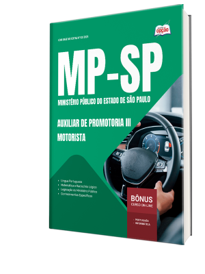 Apostila MP-SP 2025 - Auxiliar de Promotoria III - Motorista