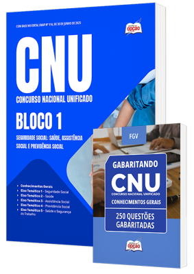 Combo CNU - Bloco 1 - Seguridade Social: Saúde, Assistência Social e Previdência Social