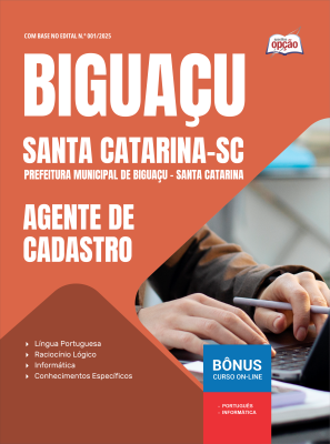 Apostila Prefeitura de Biguaçu - SC 2025 - Agente de Cadastro