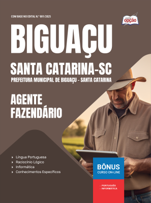Apostila Prefeitura de Biguaçu - SC 2025 - Agente Fazendário