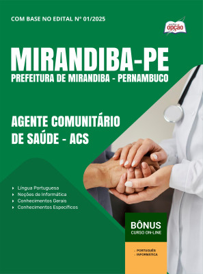 Apostila Prefeitura de Mirandiba em PDF - PE - Agente Comunitário de Saúde