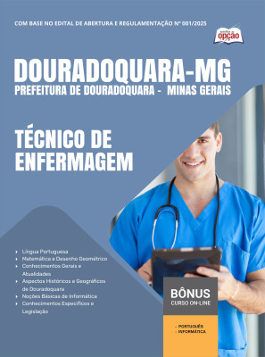 Apostila Prefeitura de Douradoquara – MG 2025 - Técnico em Enfermagem