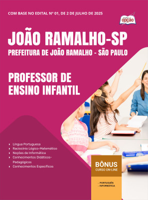 Apostila Prefeitura de João Ramalho-SP 2025 - Professor de Ensino Infantil