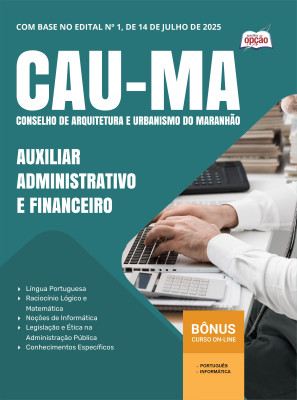 Apostila CAU-MA 2025 - Auxiliar Administrativo e Financeiro
