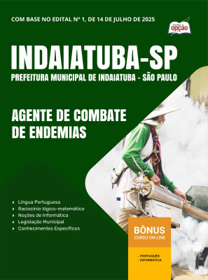 Apostila Prefeitura de Indaiatuba - SP 2025 - Agente de Combate às Endemias