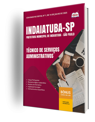 Apostila Prefeitura de Indaiatuba - SP 2025 - Técnico de Serviços Administrativos