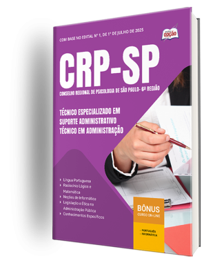 Apostila CRP-SP 2025 - Técnico Especializado em Suporte Administrativo - Técnico em Administração