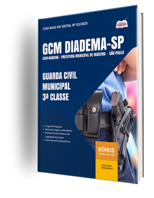 Apostila Prefeitura de Diadema - SP 2025 - Guarda Civil Municipal 3ª Classe