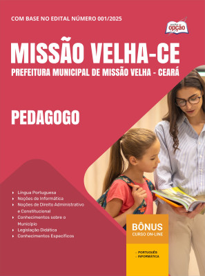 Apostila Prefeitura de Missão Velha - CE em PDF - Pedagogo 2025