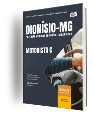 Apostila Prefeitura de Dionísio - MG 2025 - Motorista (CNH C)