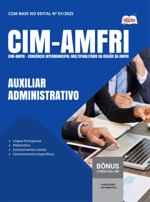 Apostila CIM-AMFRI em PDF - Auxiliar Administrativo 2025