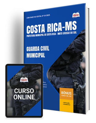 Apostila Prefeitura de Costa Rica-MS 2025 - Guarda Civil Municipal