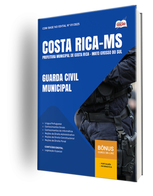 Apostila Prefeitura de Costa Rica-MS 2025 - Guarda Civil Municipal