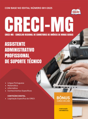 Apostila CRECI-MG 2025 - Assistente Administrativo - Profissional de Suporte Técnico