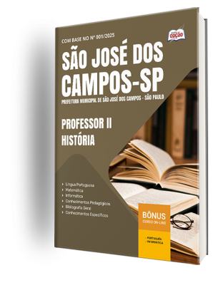 Apostila Prefeitura de São José dos Campos - SP 2025 - Professor II - História