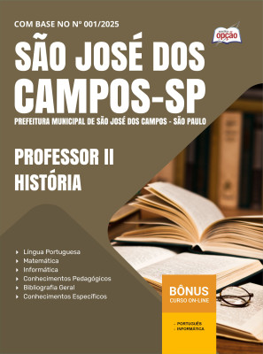 Apostila Prefeitura de São José dos Campos - SP 2025 - Professor II - História